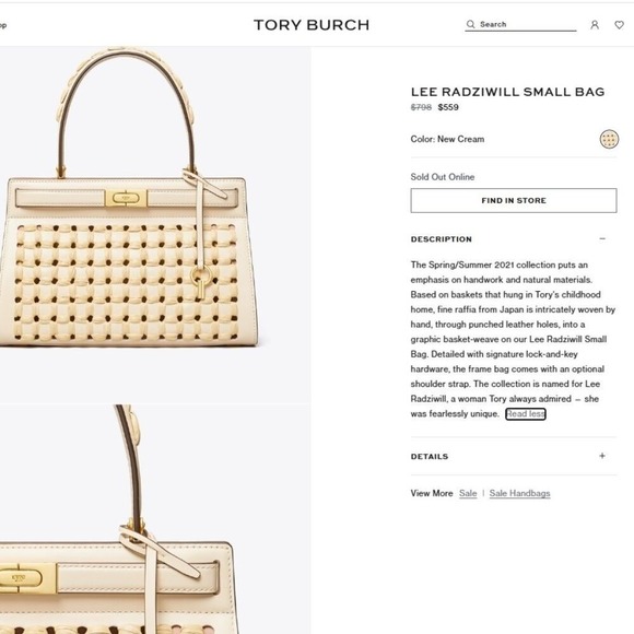 Tory Burch Lee Radziwill Woven Raffia Crossbody Leather Bag - Picture 12 of 14